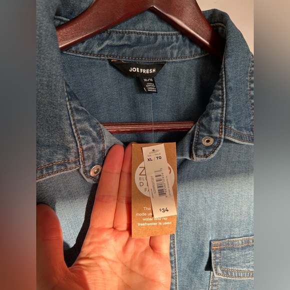 Joe Fresh Button Down Denim Shirt - Picture 3 of 14